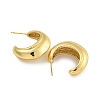 Rack Plating C-Shaped Brass Stud Earrings EJEW-C116-08G-2