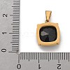 304 Stainless Steel Glass Rhinestone Pendants STAS-L281-010G-01-3