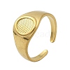 Oval 304 Stainless Steel Cuff Rings for Women RJEW-M019-29G-4