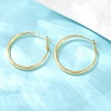 Brass Hoop Earrings for Women EJEW-A156-17C-G-3