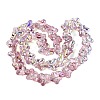 Baking Paint Electroplate Transparent Glass Beads Strands EGLA-Q136-03A-08-2