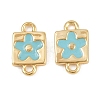 Brass Enamel Connector Charms KK-H078-03A-G02-1