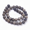 Natural Dendritic Jasper Beads Strands X-G-F520-47-8mm-2