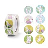 8 Patterns Easter Theme Self Adhesive Paper Sticker Rolls DIY-C060-03N-1