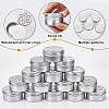 BENECREAT 15Pcs 5 Style 80ML Aluminium Shallow Round Candle Tins AJEW-BC0003-61A-4