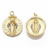 Brass Micro Pave Cubic Zirconia Pendants ZIRC-T014-021A-NF-2