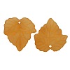 Autumn Theme Orange Frosted Transparent Acrylic Leaf Pendants X-PAF002Y-13-2