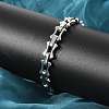 304 Stainless Steel Bone Link Chain Bracelets for Women Men BJEW-F488-65P-3