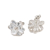 Brass Enamel Stud Earring Findings KK-CBA58F9-01P-01-2