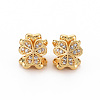 Brass Clear Cubic Zirconia Beads KK-N233-092-NF-1