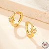 Cubic Zirconia Star Hoop Earrings for Women EJEW-F317-28G-1