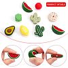 CHGCRAFT 12Pcs 6 Style Food Grade Eco-Friendly Silicone Beads SIL-CA0001-32-5