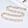 Brass Cable Chains Necklace Making MAK-S072-16B-G-4
