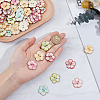 2 Bags Printed Wooden Buttons BUTT-GF0004-13-3