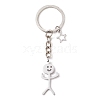 Alloy & Stainless Steel Keychain KEYC-JKC00901-2