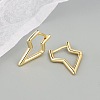 Geometric Irregular Lightning Bolt S925 Sterling Silver Hoop Earrings BC0991-4