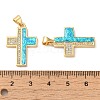 Rack Plating Brass Micro Pave Cubic Zirconia Pendants KK-P268-17B-G-3