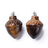 Natural Tiger Eye Pendants G-G842-01D-2