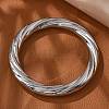 Twist 304 Stainless Steel Bangles for Women BJEW-S161-06P-2