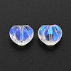 Electroplate Transparent Glass Beads GLAA-T022-24-B01-2