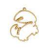 Zinc Alloy Open Back Bezel Pendants X-PALLOY-D580-05G-J-1