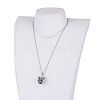 304 Stainless Steel Kitten Chain Necklaces NJEW-JN02012-01-5