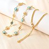 304 Stainless Steel Curb Chain Necklaces NJEW-V009-02G-3