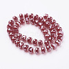 Electroplate Glass Beads Strands EGLA-J146-PL8mm-B01-2
