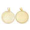 Brass with Cubic Zirconia Pendants KK-K332-16A-G-2