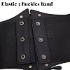 PU Leather Wide Elastic Corset Belts with Alloy Findings AJEW-WH0518-51-4