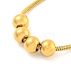 Round Beaded 304 Stainless Steel Pendant Necklaces for Women NJEW-G137-01G-2