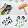 SUPERDANT 9Pcs Iron Cutting Template Set DIY-SD0001-97-5