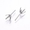 Non-Tarnish 201 Stainless Steel Stud Earring Findings STAS-I095--07P-A-2