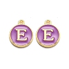 Golden Plated Alloy Enamel Charms ENAM-Q437-12E-1