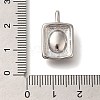 304 Stainless Steel Jet Rhinestone Pendants STAS-P371-006P-3