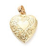 Brass Locket Pendants X-KK-P199-16G-2