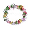 Unisex Synthetic Crackle Quartz Chips Beads Stretch Bracelets BJEW-S143-18-1-6