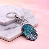 Acrylic Flower Skull Ghost Head Keychain PW-WG713FE-02-1