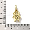 Rack Plating Brass Micro Pave Clear Cubic Zirconia Pendants KK-R158-02A-G-3