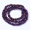 Electroplate Transparent Glass Beads Strands LS-EGLA-A034-T8mm-UA06-2