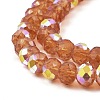 Baking Painted Transparent Glass Beads Strands DGLA-A034-J8mm-B01-3