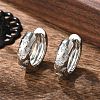 Clear Cubic Zirconia Star Hoop Earrings LS-EJEW-C022-06P-01-2