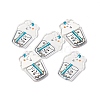 Transparent Printed Acrylic Pendants TACR-G042-01B-4