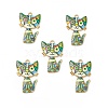 Alloy Enamel Pendants ENAM-M046-10G-K-4