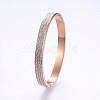 304 Stainless Steel Bangles BJEW-P223-28RG-1