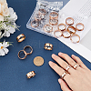 24Pcs 6 Styles 304 Stainless Steel Grooved Finger Ring Settings STAS-ME0003-12RG-3