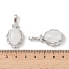 Natural Quartz Crystal Oval Pendants G-NH0025-15P-23-3