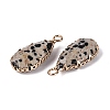 Natural Dalmatian Jasper Faceted Pendants G-Q606-104G-05-2