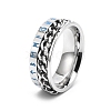 Rotatable Titanium Steel Finger Ring PW-WGE3233-02-1