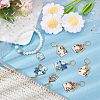 House Alloy Enamel Pendant Stitch Markers HJEW-AB00401-5